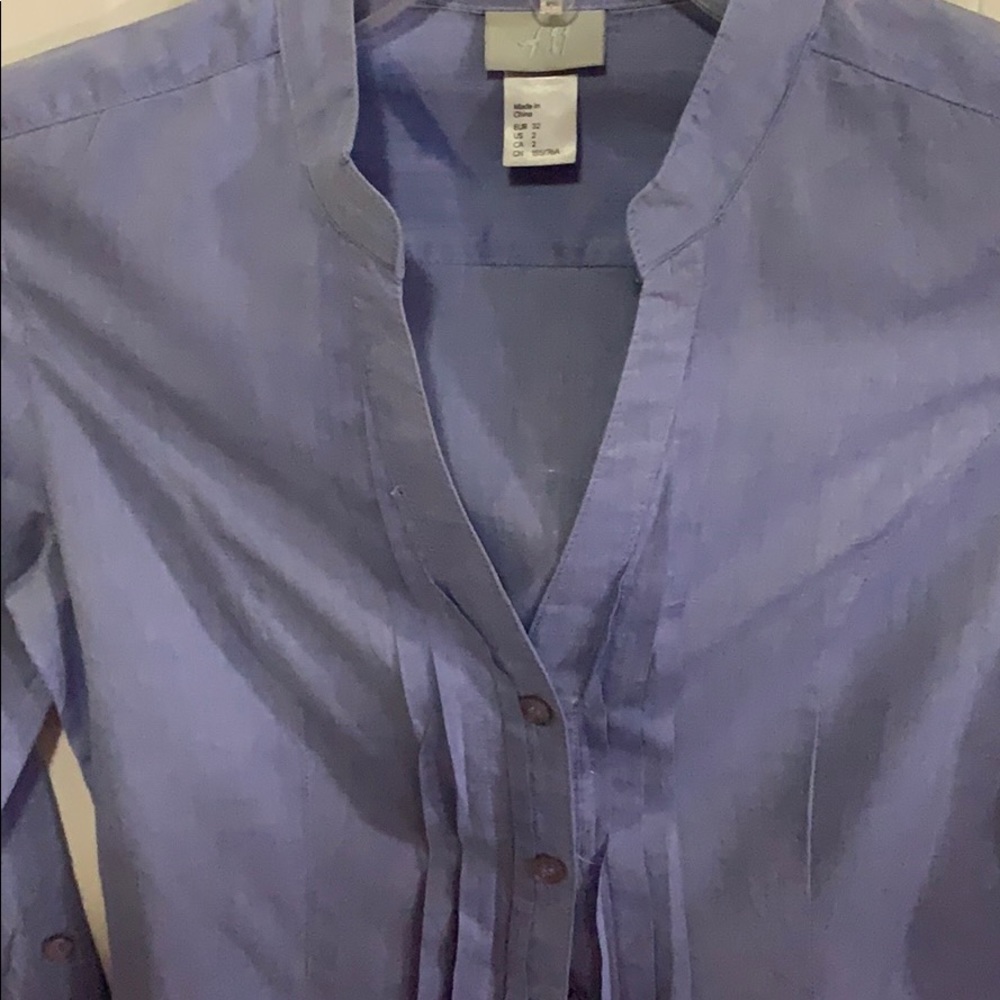 Chinese collared Long sleeve Button down Polo Top